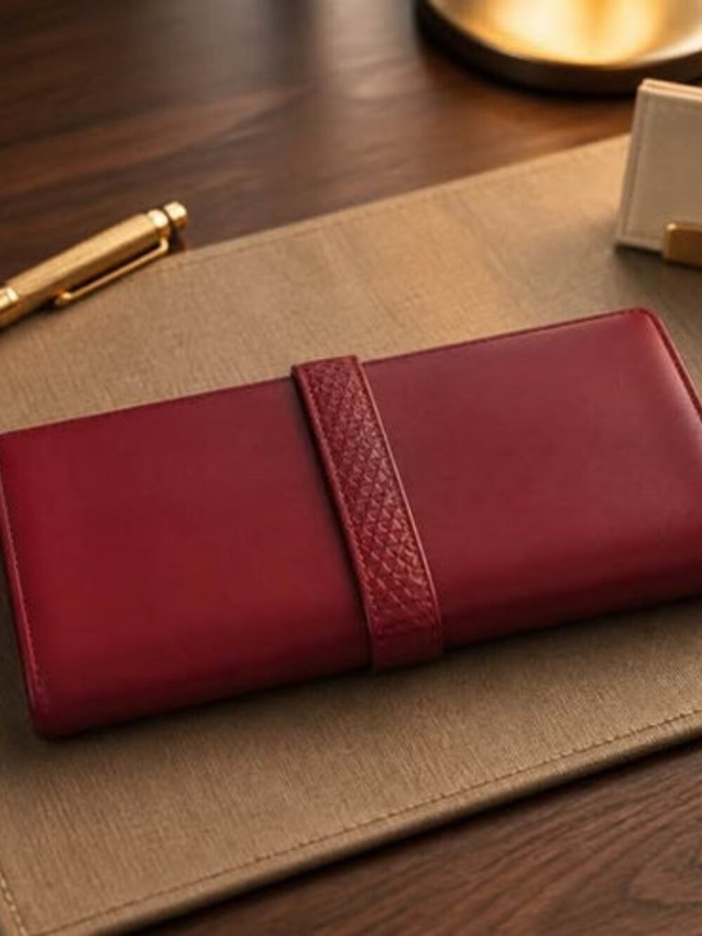 KLM Jan Taminiau Burgundy Clutch - Picture 4 of 4
